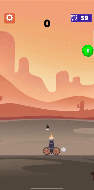 Boulder Blast obstacle-dodging skill game on Plutus with real-time scoring and rewards.