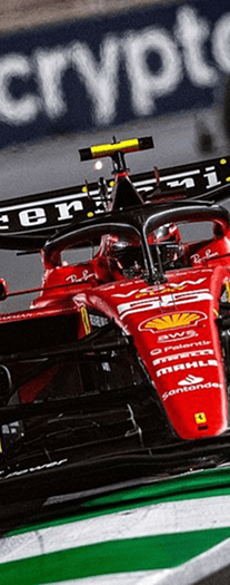 F1 racing prediction banner for Plutus featuring motorsport outcomes and reward opportunities.