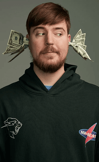 MrBeast promotional graphic used for creator-themed prediction events on Plutus.